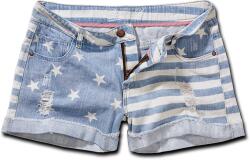 Brandit Denim Hotpants Stars&Stripes kék