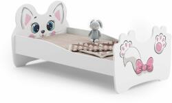 Kobi Animals Ifjúsági ágy - Cica - fehér-rózsaszín - Többféle méretben (Kobi_Animals_Pink_Cat_tobb_meretben)