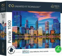 Trefl Prime puzzle 1500 UFT - Panorama orașului: Reflecția orașului mare, Perth, Australia (26190) Puzzle