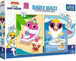 Trefl Baby Shark - Bébi cápa vidám napja kétoldalas maxi puzzle színezővel 2x10 db-os (43005)