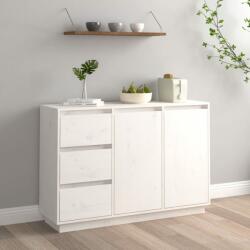 vidaXL Servantă, alb, 111x34x75 cm, lemn masiv de pin (813805) Comoda