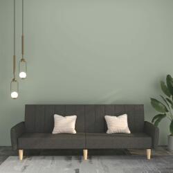 vidaXL Canapea extensibilă cu 2 locuri, gri închis, textil (337524) Canapea