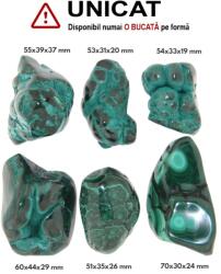 Malachit Mineral Natural Rulat - 44-70 x 27-55 x 19-39 mm - ( XXL ) - 1 Buc