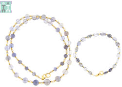  Set Colier si Bratara din Iolit - Accesorii de Gold Filled