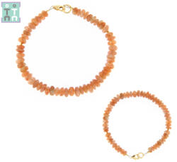  Bratara Piatra Soarelui Disc Fatetat 1, 6-3 x 4-6 mm - Diametru 58 mm - Accesorii Gold Filled - 1 Buc