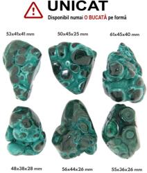  Malachit Mineral Natural Rulat - 48-62 x 36-45 x 15-40 mm - ( XXL ) - 1 Buc