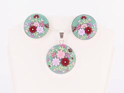 Atellier Wearable Art Set argint handmade cu flori Spring Blossom