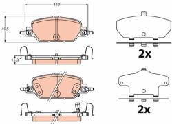TRW set placute frana, frana disc TRW GDB2217 (GDB2217)