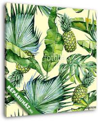 Vászonkép: Premium Kollekció: Trópusi pálmák és a ananászok(20x20 cm)