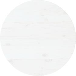 vidaXL Blat de masă, alb, Ø80x2, 5 cm, lemn masiv de pin (813656)