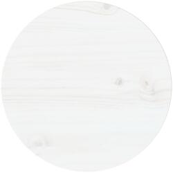 vidaXL Blat de masă, alb, Ø30x2, 5 cm, lemn masiv de pin (813651) - vidaxl