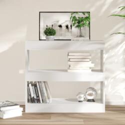 vidaXL Bibliotecă/Separator cameră, alb extralucios, 80x30x96 cm, PAL (811697) Biblioteca