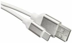 EMOS Töltő- és adatkábel USB-A 2.0 / USB-C 2.0, 1 m, fehér (SM7025W) - pepita