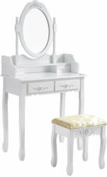 Timeless Tools Tükrös fésülködő asztal, sminkasztal, székkel "Rom (HOP1000943-1)