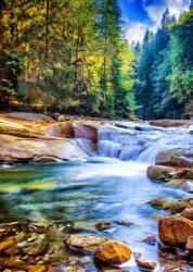 Grafika - Puzzle Cascada frumoasa in padure - 2 000 piese Puzzle