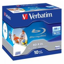 Verbatim Pachet - Blu-ray disc Verbatim 50GB 6x wide printabil carcasa 10 bucati, no ID