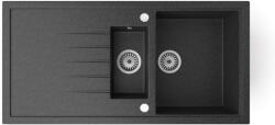 Gránit mosogató - NERO Solarys - szemcsés fekete (NS995498C0)