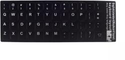  English Sticker tastatura fundal negru caractere albe (English Sticker) - sogest