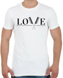 printfashion Love - Fodrász (blakc) - Férfi póló - Fehér (7316382)
