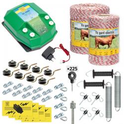 Agro Electro Pachet gard electric complet 1500 m, 4, 5 Joule, cu sistem solar, pentru animale domestice (kitgard1500m)