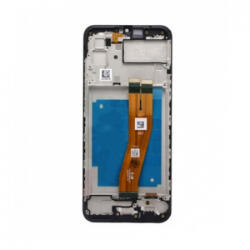 Samsung A035F Galaxy A03 160 mm Nem EU verzió előlap keret, lcd kijelző és érintőpanel, fekete (OEM)