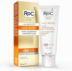 Roc Division - Crema protectie solara pentru fata SPF50, Roc Soleil Protect High Fluid, 50ml - vitaplus