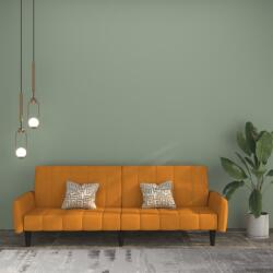 vidaXL Canapea extensibilă cu 2 locuri, maro, catifea (337387) Canapea