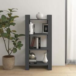 vidaXL Bibliotecă/Separator cameră, gri, 60x35x125 cm, lemn masiv pin (813886) Biblioteca