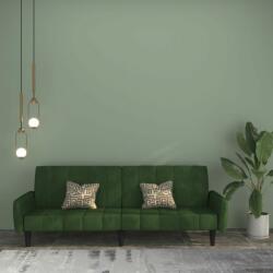 vidaXL Canapea extensibilă cu 2 locuri, verde închis, catifea (337381) Canapea