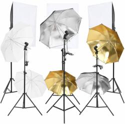 vidaXL Kit de studio foto cu set de lumini și softbox-uri, 6 piese (190245)