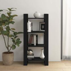 vidaXL Bibliotecă/Separator cameră, negru, 60x35x125 cm, lemn masiv pin (813888) Biblioteca