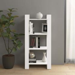 vidaXL Bibliotecă/Separator cameră, alb, 60x35x125 cm, lemn masiv pin (813885) Biblioteca