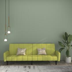 vidaXL Canapea extensibilă cu 2 locuri, verde deschis, catifea (337382) Canapea
