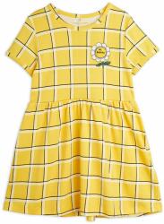 Mini Rodini rochie din bumbac pentru copii culoarea galben, mini, evazati PPYY-SUG0DW_11X
