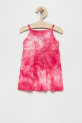 United Colors of Benetton rochie din bumbac pentru copii culoarea roz, midi, drept PPYY-SUG06S_43X