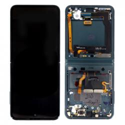 Samsung F711B Galaxy Z Flip 3 5G LCD Kijelző+Érintőüveg+Előlap Keret, Zöld (GH82-27243C) Service Pack