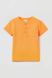 OVS tricou de bumbac pentru copii culoarea portocaliu, neted PPYY-TSB08F_22X