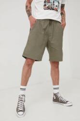 Wrangler pantaloni scurți din amestec de in barbati, culoarea verde PPYY-SZM0YM_87X