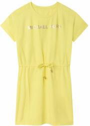Michael Kors rochie din bumbac pentru copii culoarea galben, mini, evazati PPYY-SUG0CB_11X