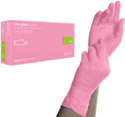 Mercator Medical pink nitril gumikesztyű Rózsaszín S