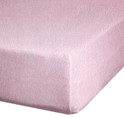 Frottír gumis lepedő Pasztell rózsaszín 160x200 cm +20 cm