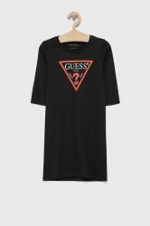 Guess gyerek pamutruha fekete, mini, egyenes - fekete 136-146 - answear - 17 990 Ft