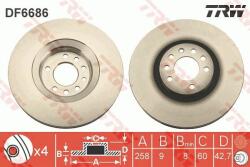 TRW Disc frana TRW DF6686 (DF6686) - automobilus