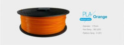  3D FILAMENT 1, 75mm PLA Narancssárga /1kg-os tekercs/ (3DFILAMENT175O) - nyomtassotthon