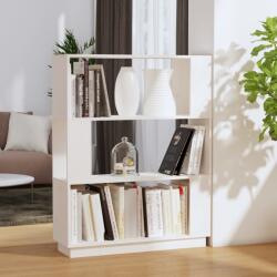 vidaXL Bibliotecă/Separator cameră, alb, 80x25x101 cm, lemn masiv pin (814055) Biblioteca