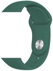 Alphajack Apple Watch 4/5/6/7/8/SE (38/40/41mm) szilikon óraszíj olivazöld színű Alphajack
