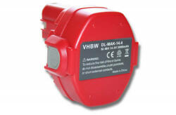 VHBW Elektromos szerszám akkumulátor Makita 1420, 1422 - 3000 mAh, 14.4 V, NiMH (WB-800103161)
