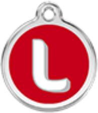 Red Dingo Rozsdamentes L betű mintás acél biléta