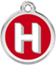Red Dingo Rozsdamentes H betű mintás acél biléta