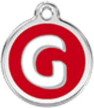 Red Dingo Rozsdamentes G betű mintás acél biléta